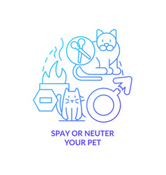 Spay And Neuter Pet Blue Gradient Concept Icon