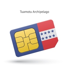 Tuamotu Archipelago Phone Sim Card With Flag