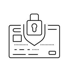 Credit Card Security Bank Payment Line Icon