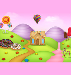 Fantasy Candyland With Dessrts And Sweets