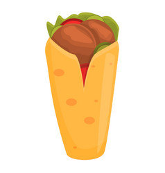 Kebab Falafel Icon Cartoon Style