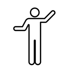 Man Raised Arms Icon Male Person With Open Hands