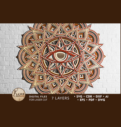 Mandala Multilayered Wall Art Laser Cut Files