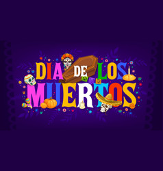 Mexican Dia De Los Muertos Holiday Calavera Banner