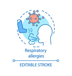 Respiratory Allergies Concept Icon Airborne