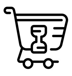 Shopping Delay Time Icon Outline Style