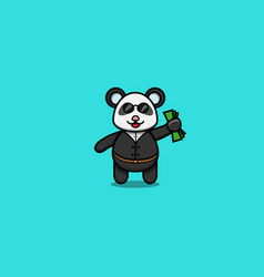 Cute Baby Panda Wearing Businessman Costume