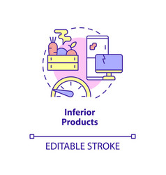 Inferior Products Concept Icon