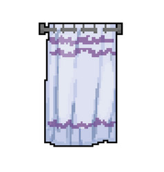 Interior Shower Bathroom Curtain Game Pixel Art