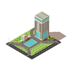 Isometric Office Building Design