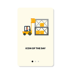 Logistic System Flat Icon