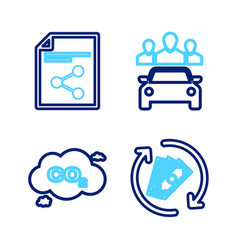 Set Line Refund Money Co2 Emissions In Cloud Car