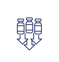 Vaccine Delivery Line Icon On White