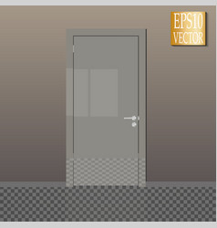 Closed Door With Frame Isolated