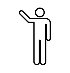 Man Raised Arms Icon Male Person With Open Hands