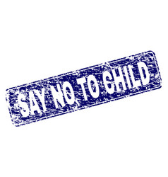 Scratched Say No To Child Framed Rounded Rectangle