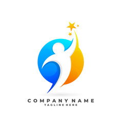 Creative Star People Logo Design Template