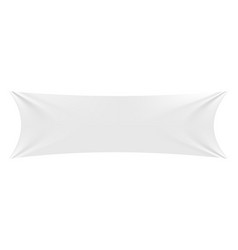 White Banner Mockup Realistic Wrinkled Blank