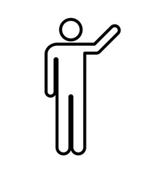 Man Raised Arms Icon Male Person With Open Hands