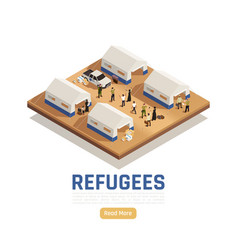 Refugees Asylum Isometric Background