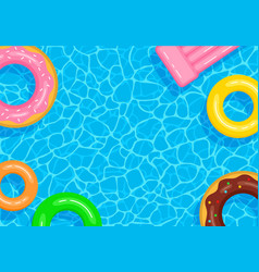 Summer Pool Background With Copy Space Colorful