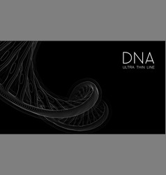 Ultra Thin Line Dna Double Helix