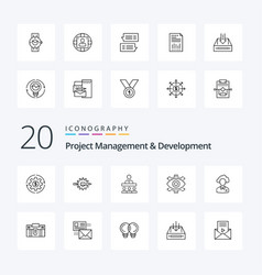 20 Project Management And Development Line Icon