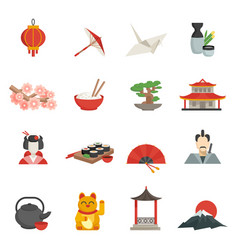 Japanese Icons Flat Set