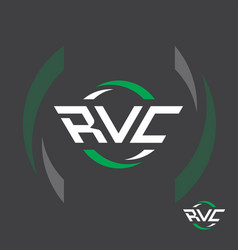 R V C Letter Logo Design Template