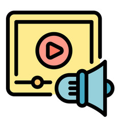 Video Education Icon Flat