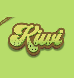 Kiwi Fruit Text Effect Design