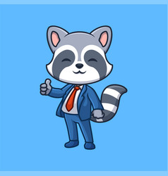 Manager Raccoon Cute Cartoon