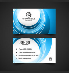 Blue White Visiting Card Design