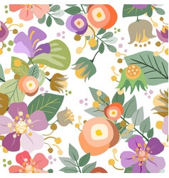 Liberty Style Floral Elements Seamless Pattern