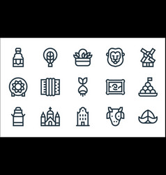 Holland Line Icons Linear Set Quality