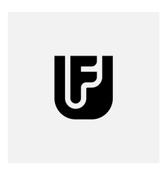 U And F - Initials Or Logo Uf - Design Element Or