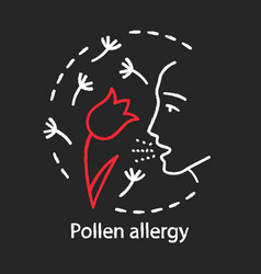 Pollen Allergy Chalk Concept Icon Hay Fever Idea