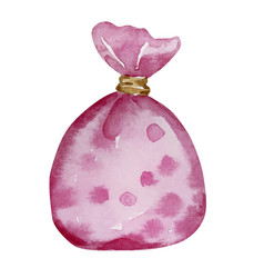 Watercolor Halloween Pink Candy Bag