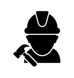 Construction Worker Iii Glyph Icon Pictogram