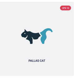 Two Color Pallas Cat Icon From Animals Concept