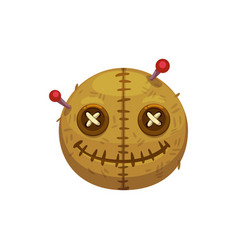 Cartoon Halloween Voodoo Doll Emoji Burlap Face