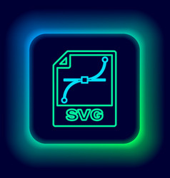 Glowing Neon Line Svg File Document Download