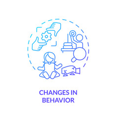 2d Changes In Behavior Gradient Line Icon Concept