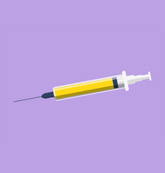 Character Flat Drawing Medical Disposable Syringe