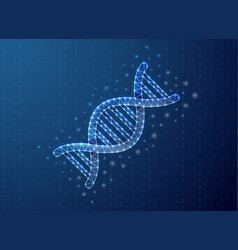 Dna Spiral Polygonal Symbol With Binary Code