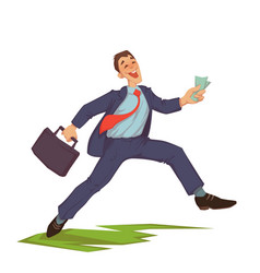 Happy Businessman Throwing Up Money