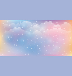 Rainbow Background With Stars