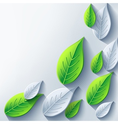 Abstract conceptual background with 3d leaf Vector Image