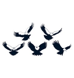 American Eagle Bird Silhouettes Art