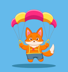 Cute Fox Playing Parachute